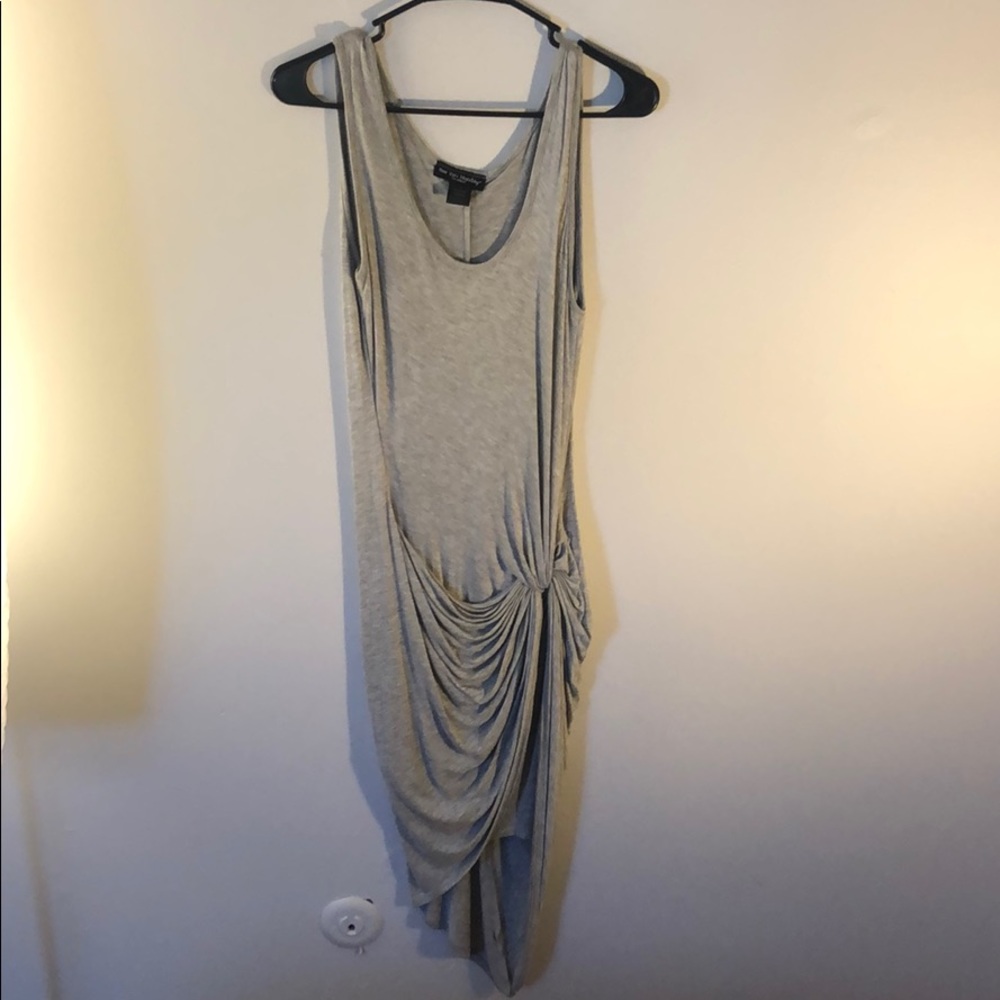 GRAY LONG MAXI DRESS- L